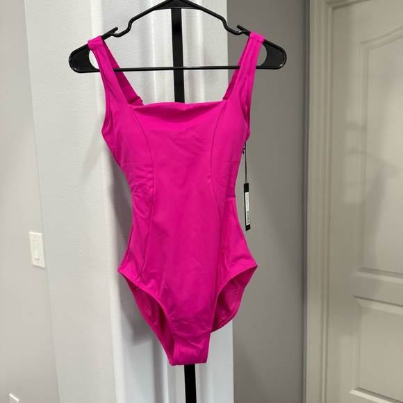 TA3 Squarey Pink One Piece Sculpting Swimsuit Shapewear Size XS Regular/ Long - Picture 2 of 8